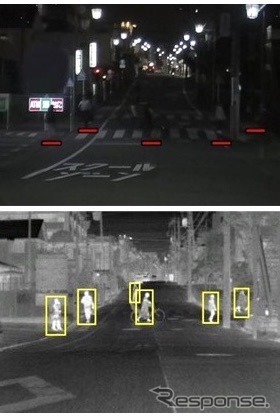 通行人が視認できないような夜道でも認識が可能《写真提供 JVCケンウッド》