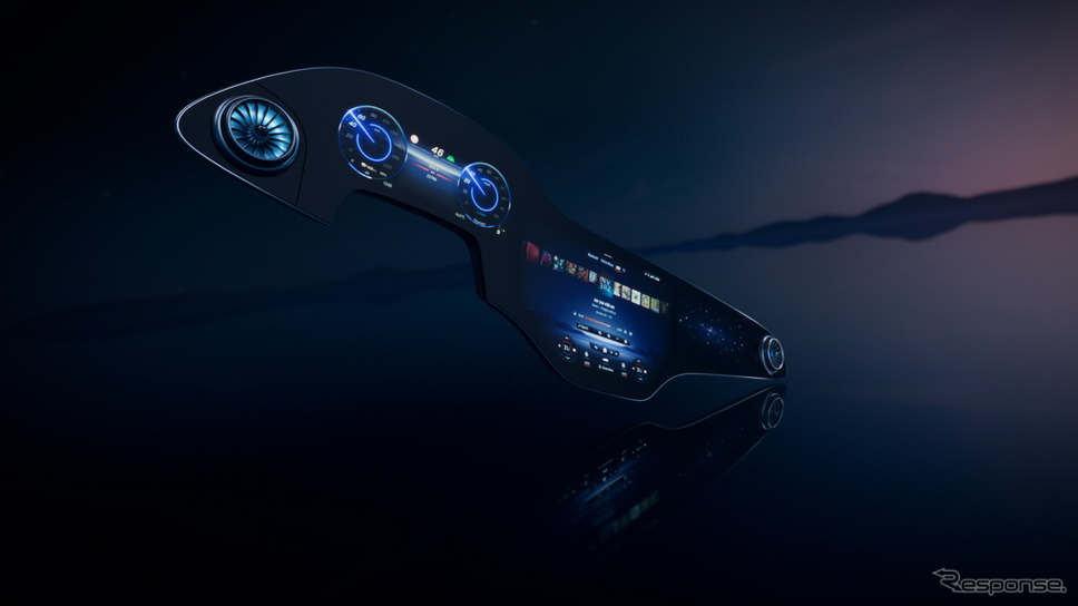 メルセデスベンツの「MBUXハイパースクリーン」《photo by Mercedes-Benz》
