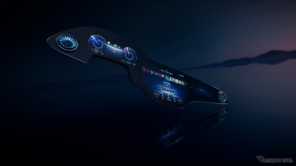 メルセデスベンツの「MBUXハイパースクリーン」《photo by Mercedes-Benz》