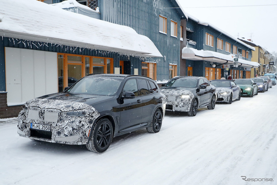 BMW X3M 改良新型プロトタイプ（スクープ写真）《APOLLO NEWS SERVICE》
