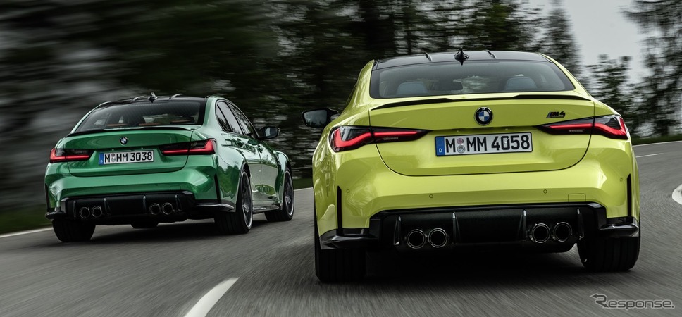 BMW M3コンペティション（左）とM4コンペティション（左）《photo by BMW》