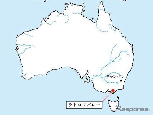 ラトロブバレー位置《画像提供 電源開発》