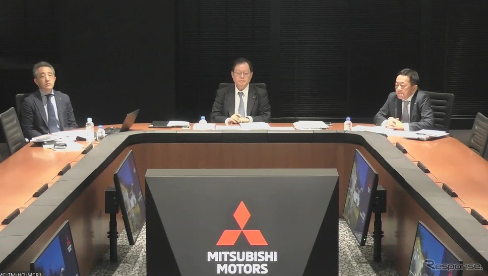 左から長岡宏Co-COO(開発担当)、池谷光司CFO、矢田部陽一郎Co-COO(アセアン・オセアニア担当)《オンライン中継スクリーンショット》