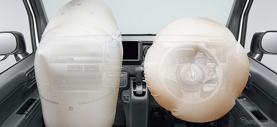 ホンダ M-VAN 運転席＆助手席用i-SRS エアバッグシステム 作動イメージ《写真提供 本田技研工業》
