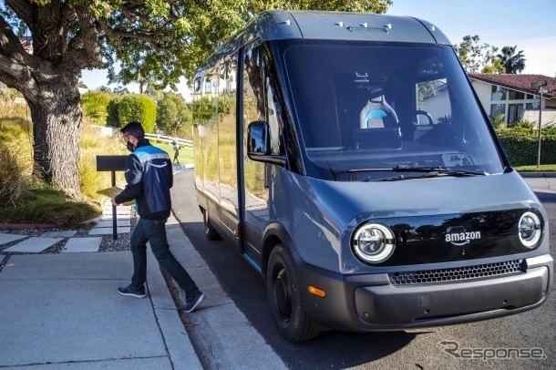 アマゾンが配送用に10万台を導入する新型EVの公道テスト《photo by Amazon》