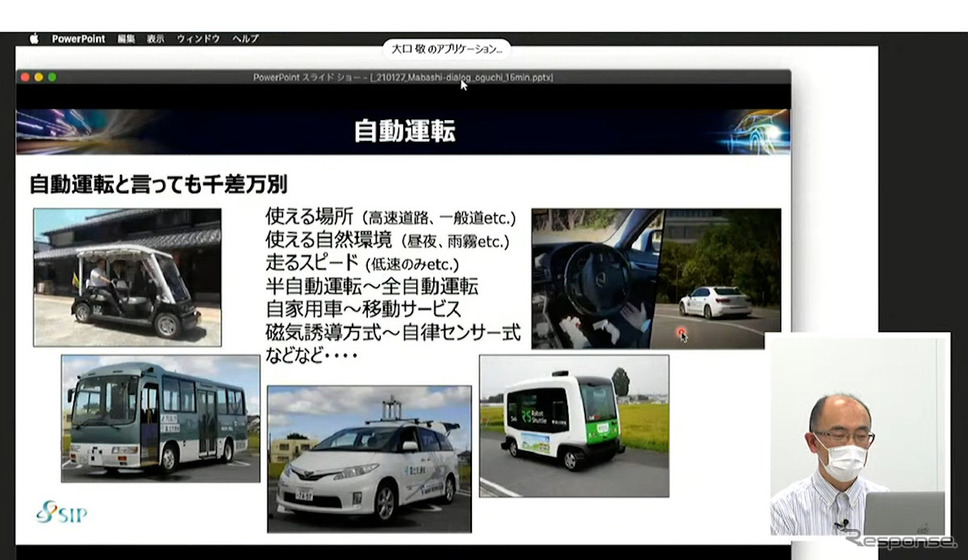 大口敬氏のSIP-adus紹介《写真提供 岩貞るみこ、SIP-adus》