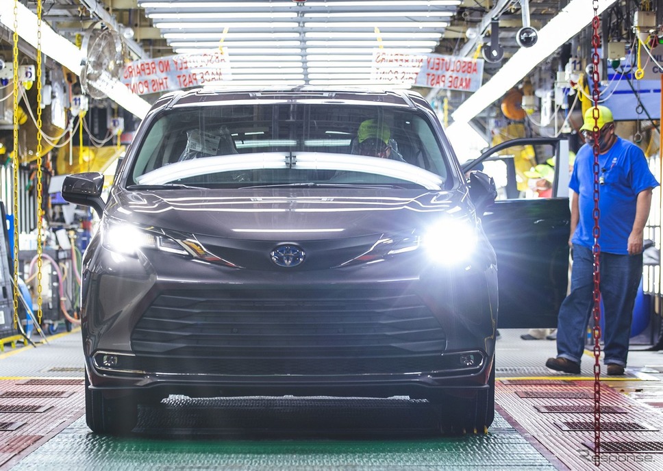 トヨタの米国現地生産3000万台目となった シエナ 新型《photo by Toyota》