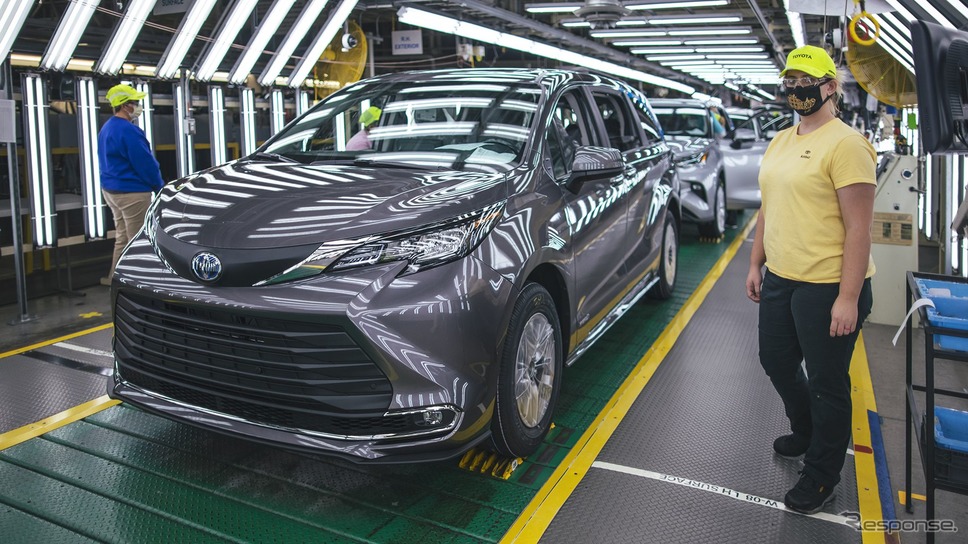 トヨタの米国現地生産3000万台目となった シエナ 新型《photo by Toyota》