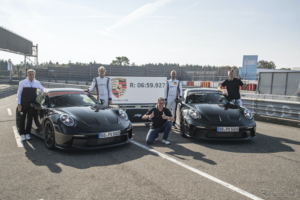 ポルシェ 911 GT3 新型、ニュルブルクリンクを走る。《photo by Porsche》