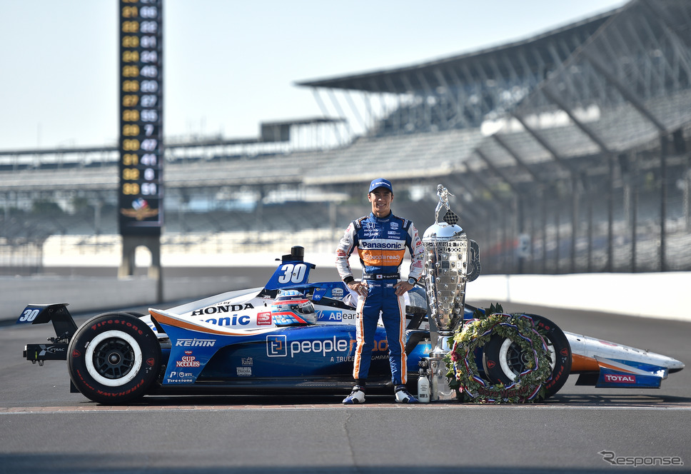 2020年8月、インディ500で自身2勝目を達成した#30 佐藤琢磨(写真は当時)。《Photo by INDYCAR》