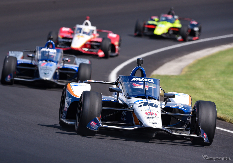 2020年8月、インディ500で自身2勝目を達成した#30 佐藤琢磨(写真は当時)。《Photo by INDYCAR》