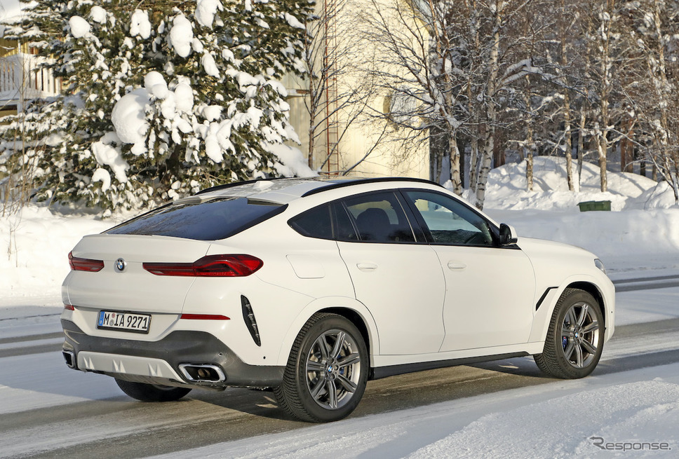 BMW X6 改良新型プロトタイプ(スクープ写真)《APOLLO NEWS SERVICE》