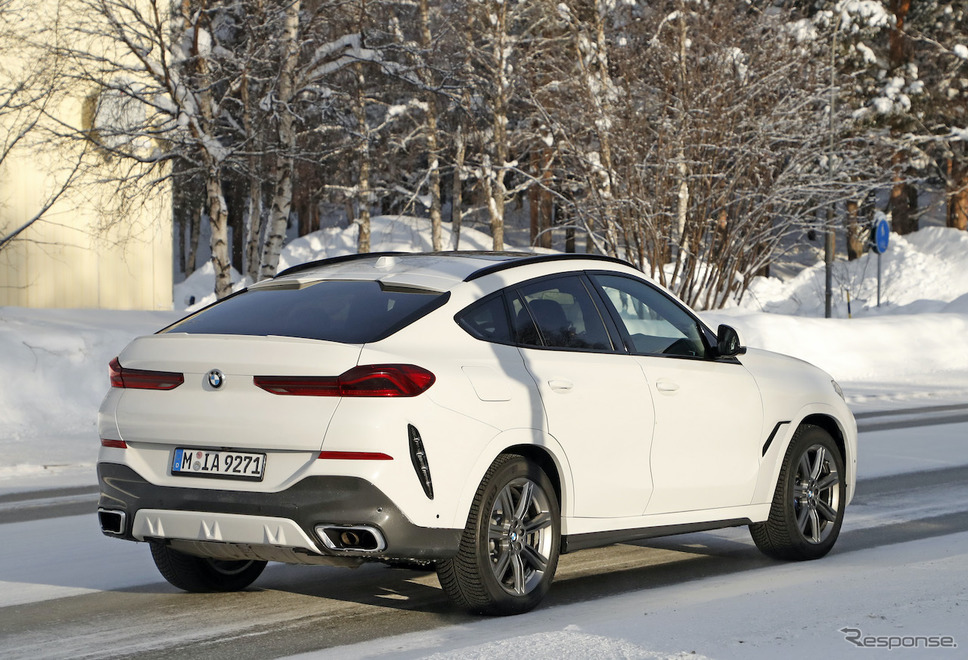 BMW X6 改良新型プロトタイプ(スクープ写真)《APOLLO NEWS SERVICE》