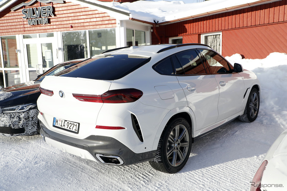 BMW X6 改良新型プロトタイプ(スクープ写真)《APOLLO NEWS SERVICE》