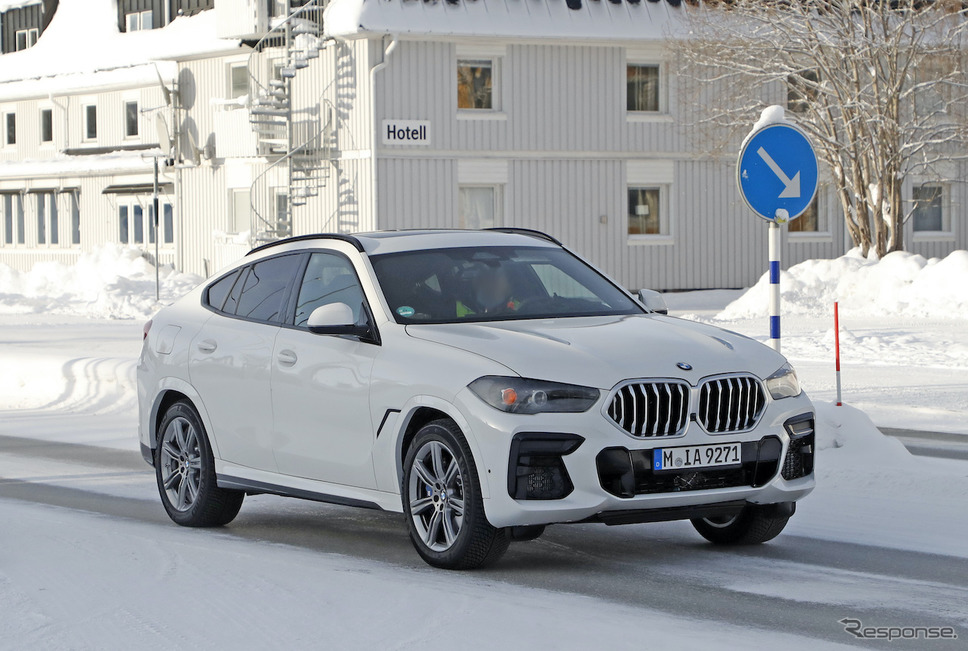 BMW X6 改良新型プロトタイプ(スクープ写真)《APOLLO NEWS SERVICE》