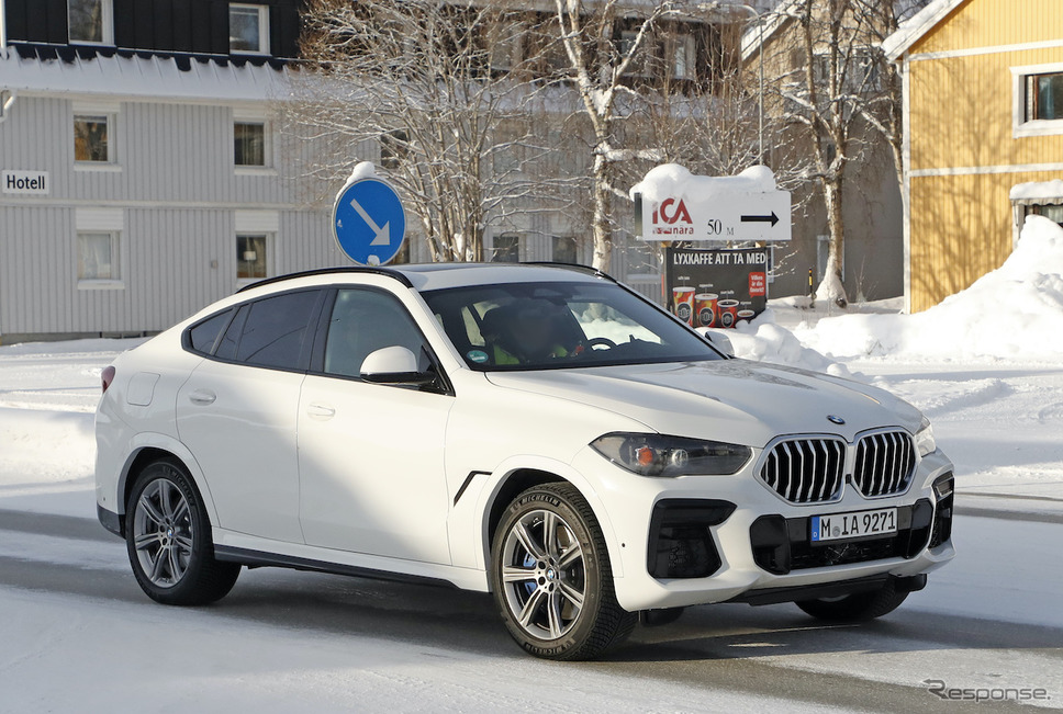BMW X6 改良新型プロトタイプ(スクープ写真)《APOLLO NEWS SERVICE》