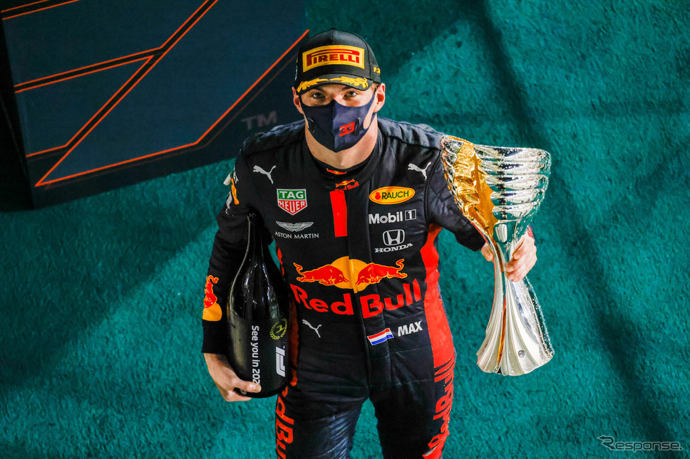 レッドブルのエース、マックス・フェルスタッペン(昨季最終戦アブダビGP優勝時)。《Photo by Red Bull》