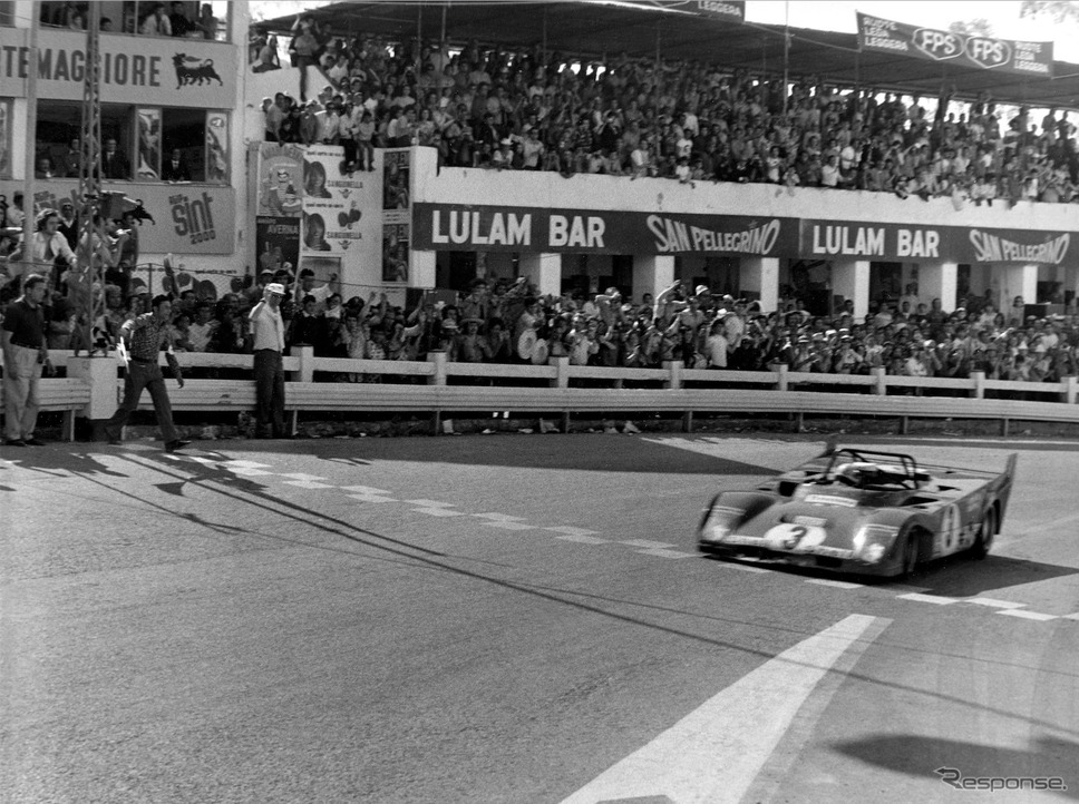 1972年に開催された「タルガ・フローリオ」の模様（フェラーリのライブラリー写真）。《Photo by Ferrari》