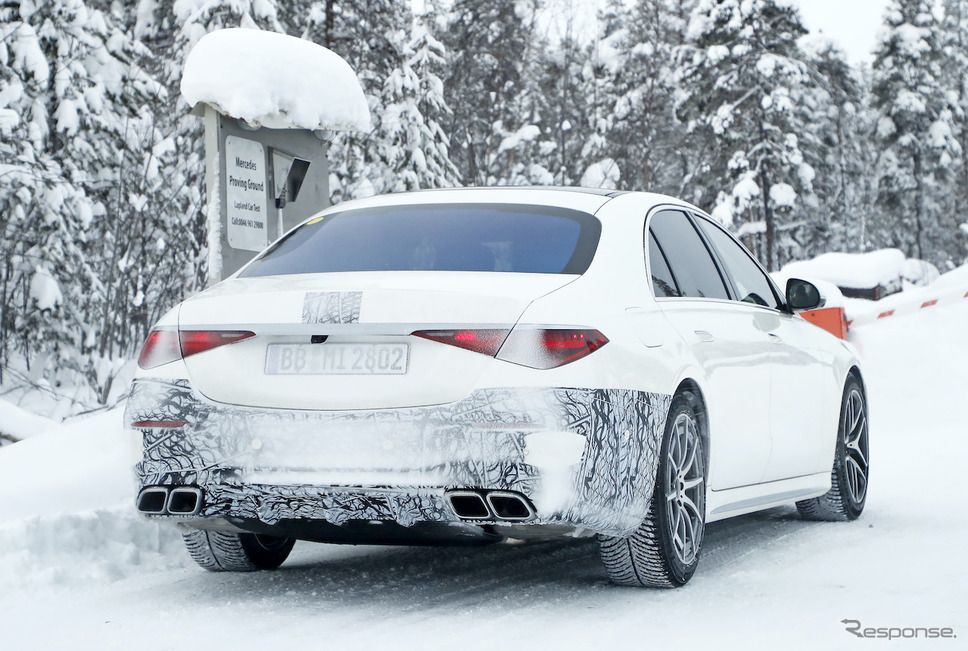 メルセデス AMG S63e プロトタイプ(スクープ写真)《APOLLO NEWS SERVICE》