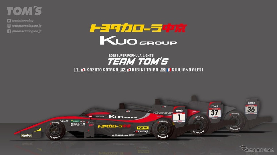 スーパーフォーミュラ ライツ/TEAM TOM’S《写真提供 トムス》