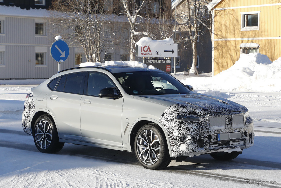 BMW X4 改良新型プロトタイプ(スクープ写真)《APOLLO NEWS SERVICE》