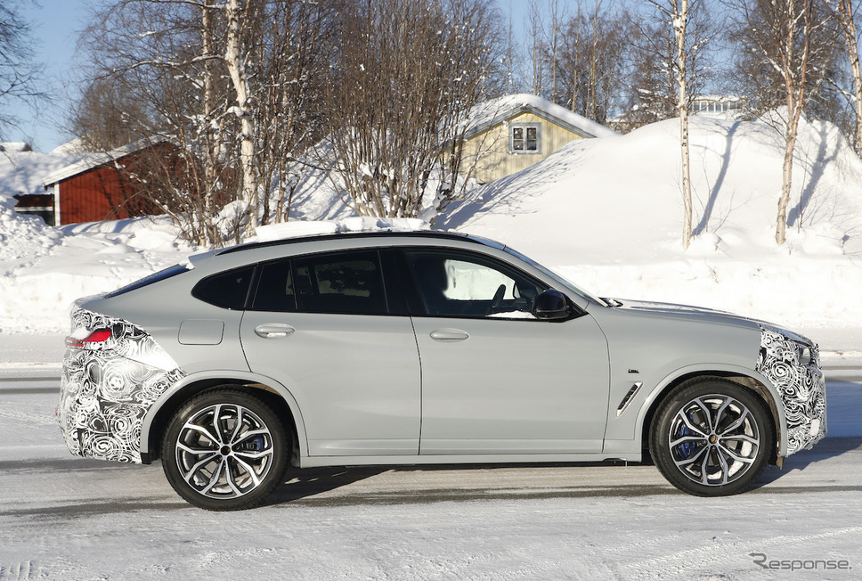 BMW X4 改良新型プロトタイプ(スクープ写真)《APOLLO NEWS SERVICE》