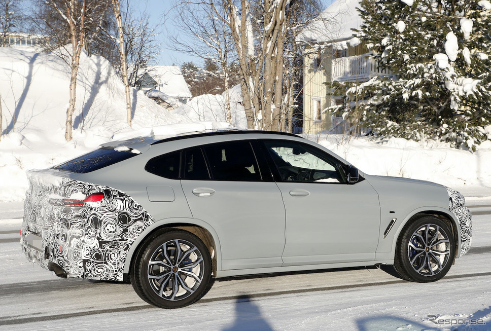 BMW X4 改良新型プロトタイプ(スクープ写真)《APOLLO NEWS SERVICE》