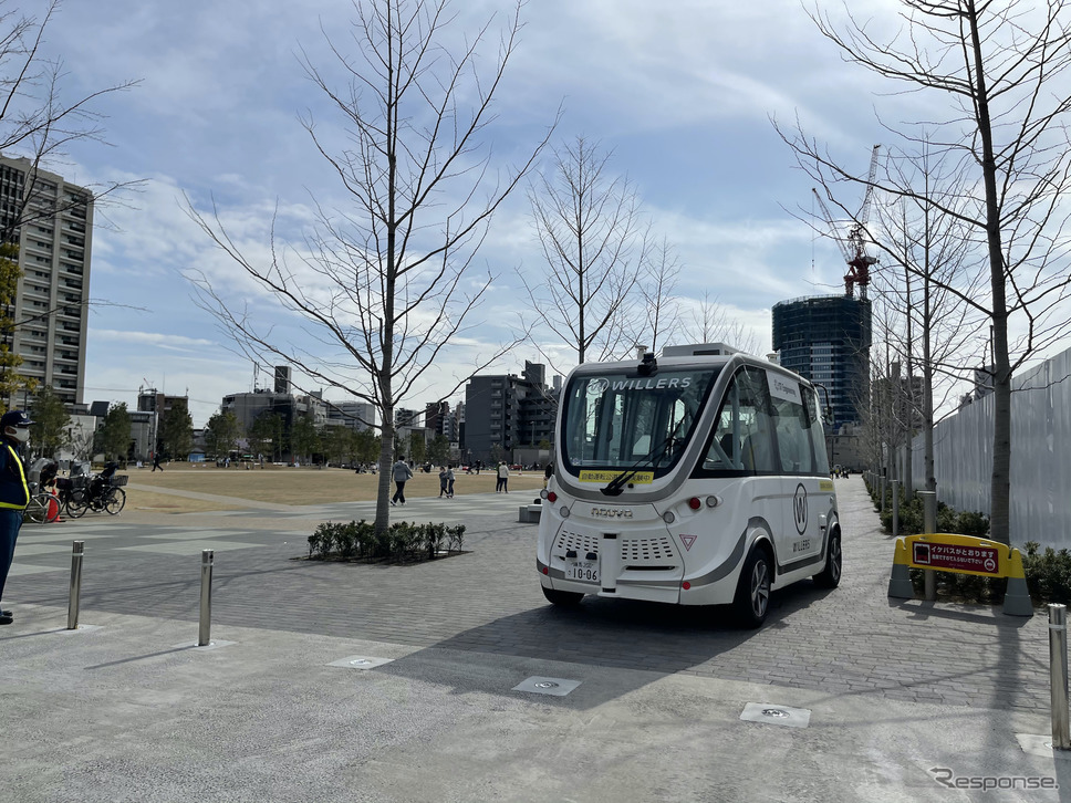 自動運転バスの走行イメージ《写真提供 WILLER》