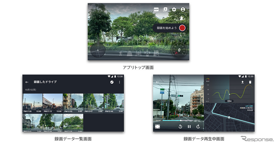 ドライブレコーダーアプリ AiRCAM(サービスイメージ)《写真提供 ナビタイムジャパン》