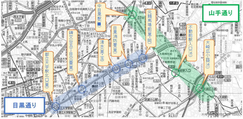 デジタルサイネージ設置停留所《写真提供 NTTドコモ》