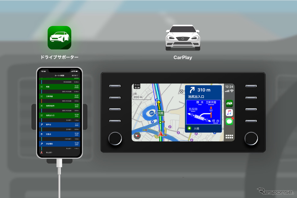 NAVITIMEドライブサポーターがApple CarPlayに対応《写真提供 ナビタイムジャパン》