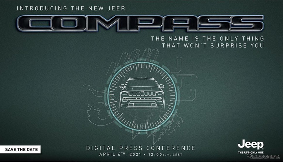ジープ・コンパス 改良新型のティザーイメージ《photo by Jeep》