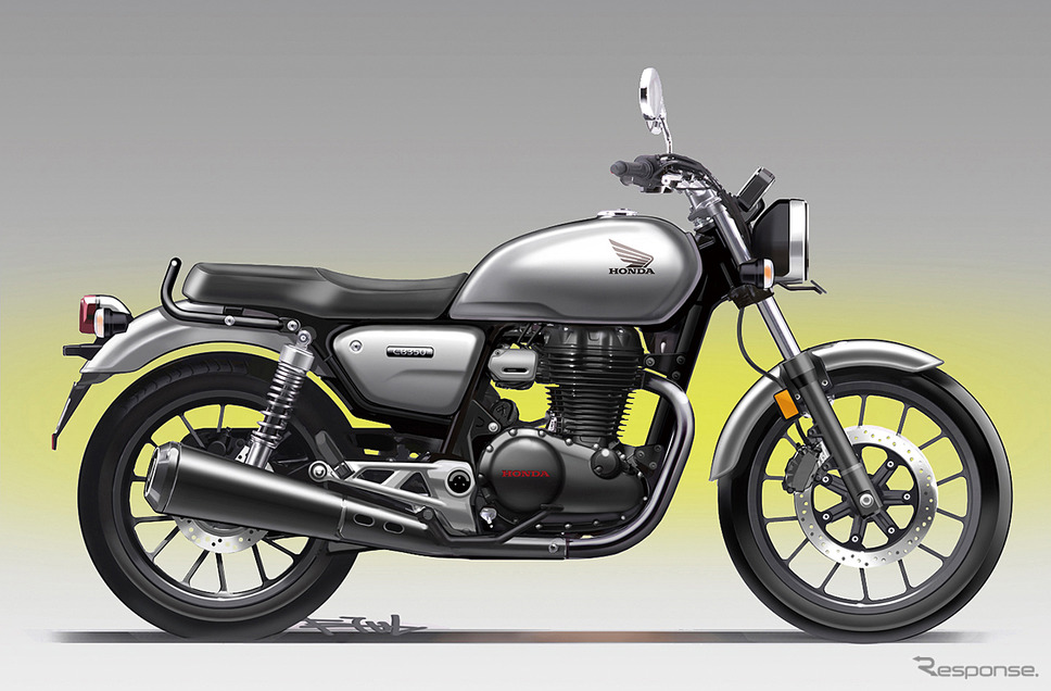 ホンダ GB350/GB350S 佇まい:空間(デザインスケッチ)《写真提供 本田技研工業》