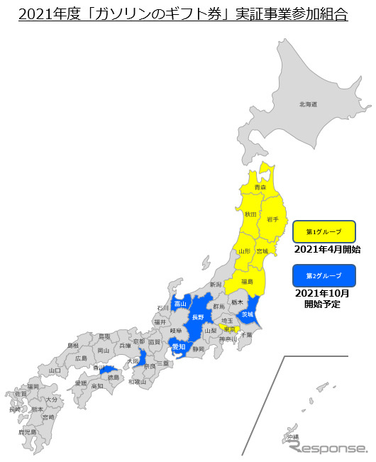 2021年度 ガソリンのギフト券 実証事業参加組合《写真提供 全国石油業共済協同組合連合会》