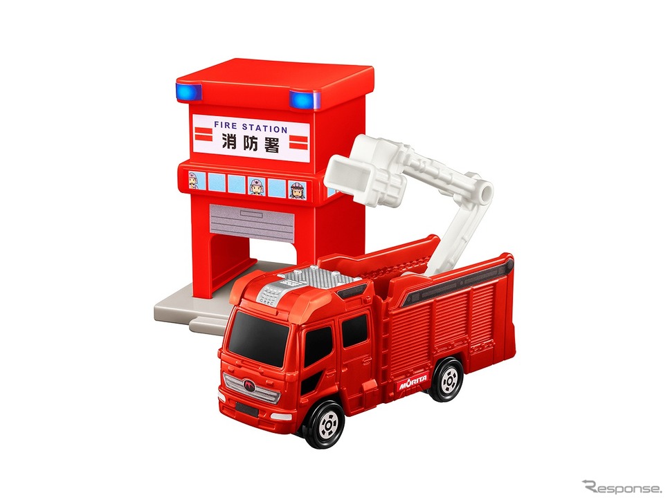 消防署＆モリタ13mブーム付多目的消防ポンプ自動車MVF　(c) TOMY《写真提供 日本マクドナルド》