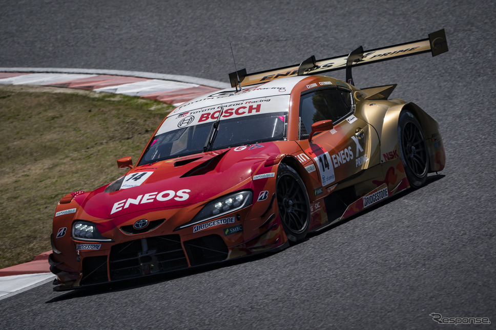 GT500クラス予選2位の#14 ENEOS X PRIME GR Supra(大嶋和也/山下健太)《写真撮影 益田和久》