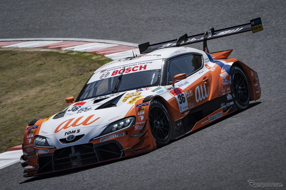 GT500クラス予選3位の#36 au TOM'S GR Supra(関口雄飛/坪井翔)《写真撮影 益田和久》