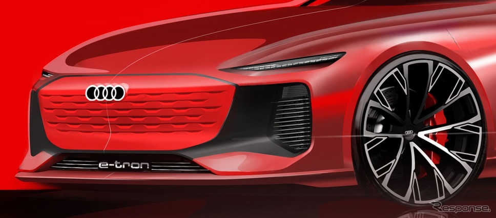 アウディの新型電動モデルのイメージスケッチ《photo by Audi》