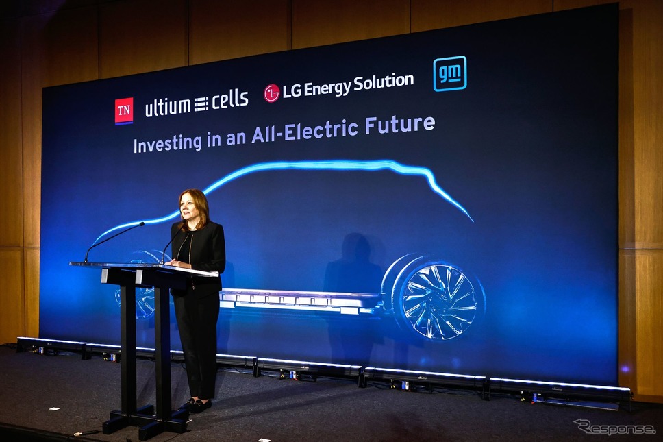 EV向けバッテリーの新工場建設を発表するGMのメアリー・バーラ会長兼CEO《photo by GM》