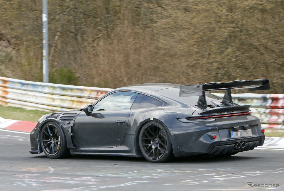 ポルシェ 911 GT3 RS 新型プロトタイプ(スクープ写真)《APOLLO NEWS SERVICE》