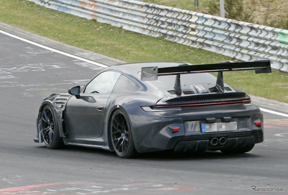 ポルシェ 911 GT3 RS 新型プロトタイプ(スクープ写真)《APOLLO NEWS SERVICE》