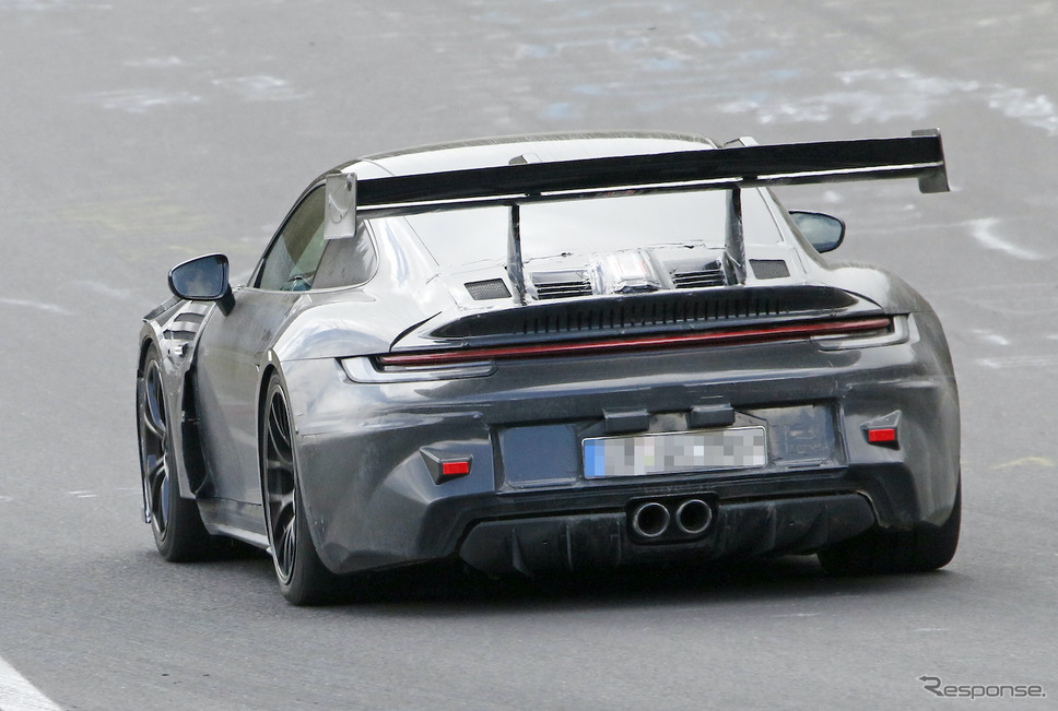 ポルシェ 911 GT3 RS 新型プロトタイプ(スクープ写真)《APOLLO NEWS SERVICE》