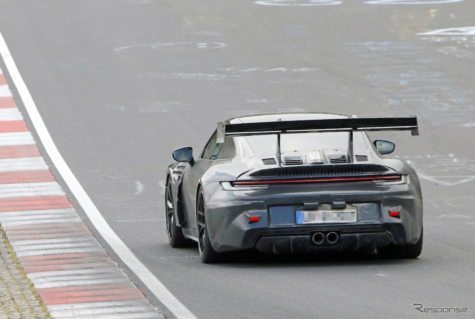 ポルシェ 911 GT3 RS 新型プロトタイプ(スクープ写真)《APOLLO NEWS SERVICE》