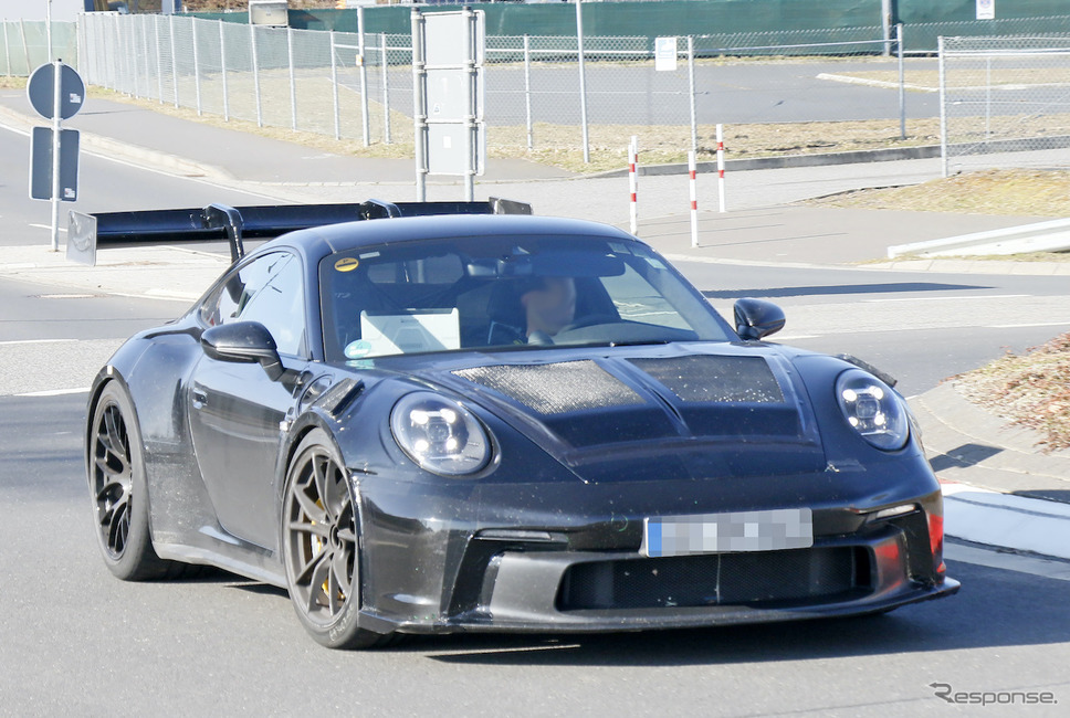 ポルシェ 911 GT3 RS 新型プロトタイプ(スクープ写真)《APOLLO NEWS SERVICE》