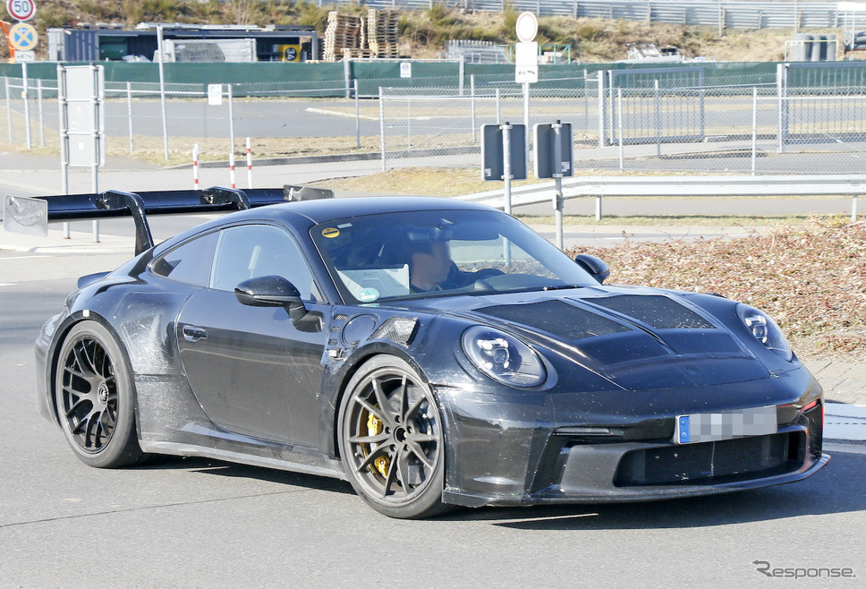 ポルシェ 911 GT3 RS 新型プロトタイプ(スクープ写真)《APOLLO NEWS SERVICE》