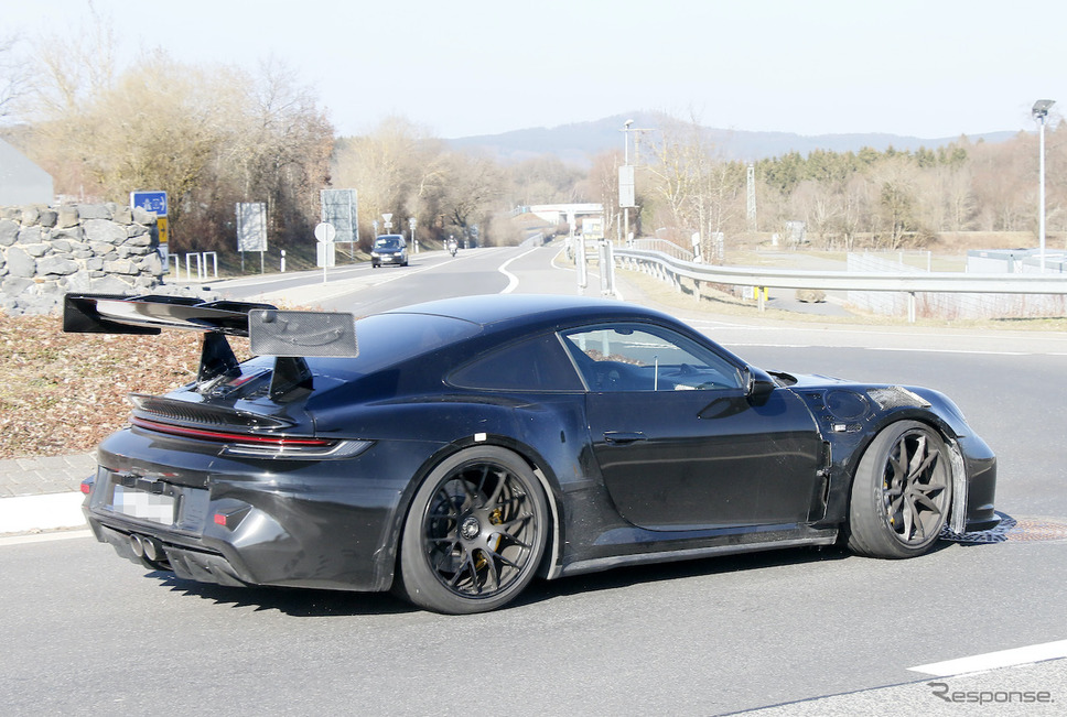 ポルシェ 911 GT3 RS 新型プロトタイプ(スクープ写真)《APOLLO NEWS SERVICE》