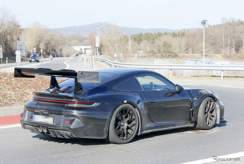 ポルシェ 911 GT3 RS 新型プロトタイプ(スクープ写真)《APOLLO NEWS SERVICE》