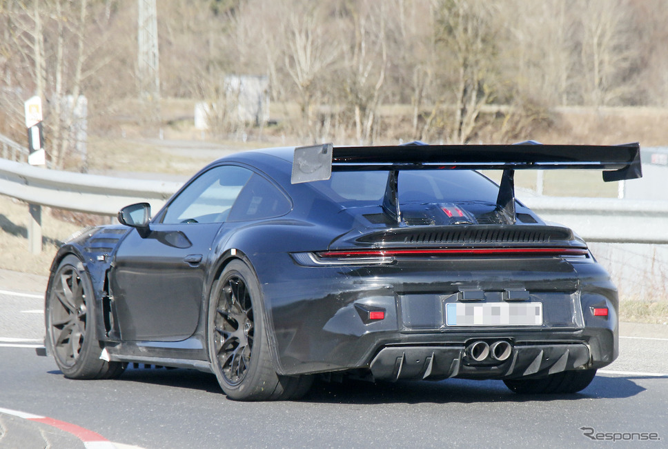 ポルシェ 911 GT3 RS 新型プロトタイプ(スクープ写真)《APOLLO NEWS SERVICE》