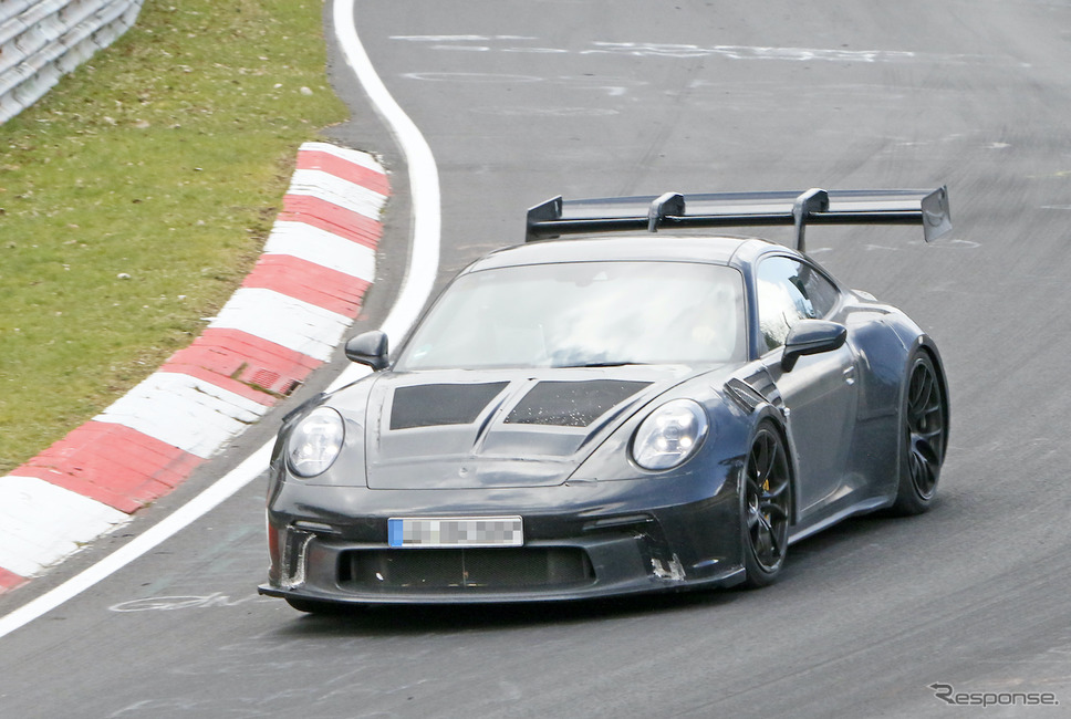 ポルシェ 911 GT3 RS 新型プロトタイプ(スクープ写真)《APOLLO NEWS SERVICE》