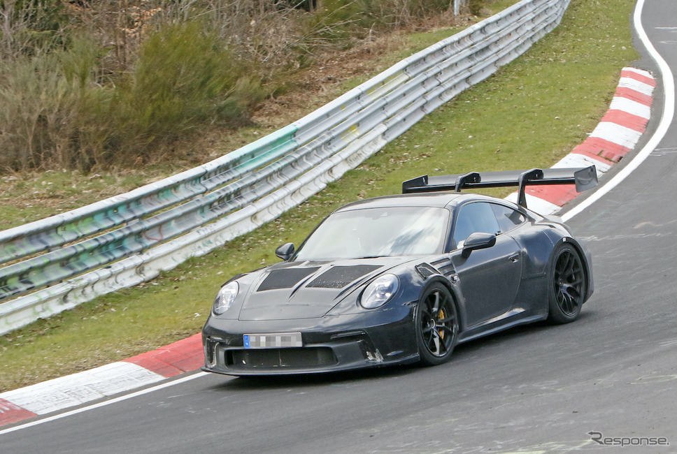 ポルシェ 911 GT3 RS 新型プロトタイプ(スクープ写真)《APOLLO NEWS SERVICE》